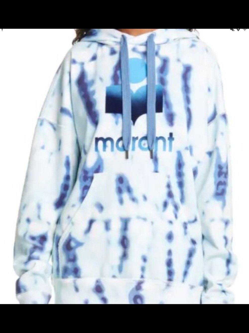 Isabel Marant Miley Blue Tie-Dye Hoodie